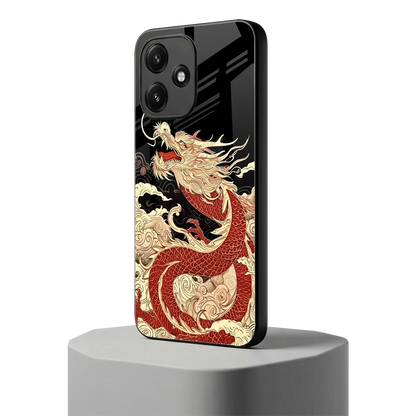 Dragon Spirit redmi 12 5g mobile cover | shockproof glass phone case