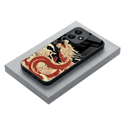 Dragon Spirit stylish phone case for redmi 12 5g | glossy glass and slim fit