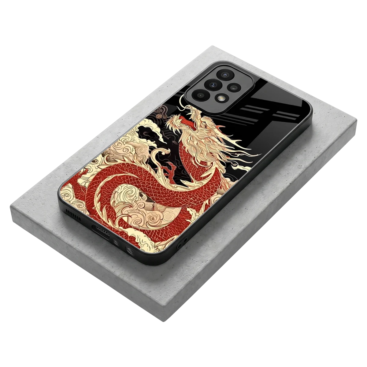 Dragon Spirit stylish phone case for samsung galaxy a23 | glossy glass and slim fit