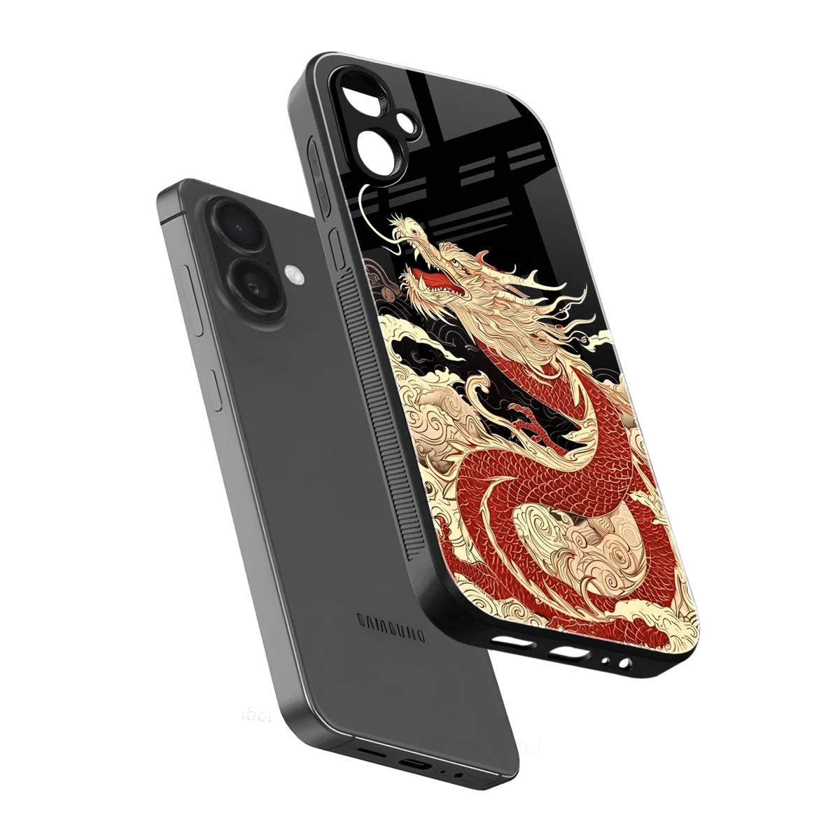 Dragon Spirit sleek samsung galaxy a06 5g cover with tempered glass back and TPU edges