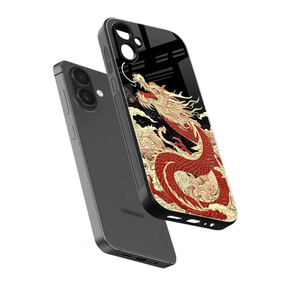 Dragon Spirit sleek samsung galaxy a06 5g cover with tempered glass back and TPU edges