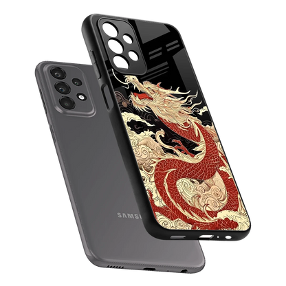 Dragon Spirit sleek samsung galaxy a23 cover with tempered glass back and TPU edges