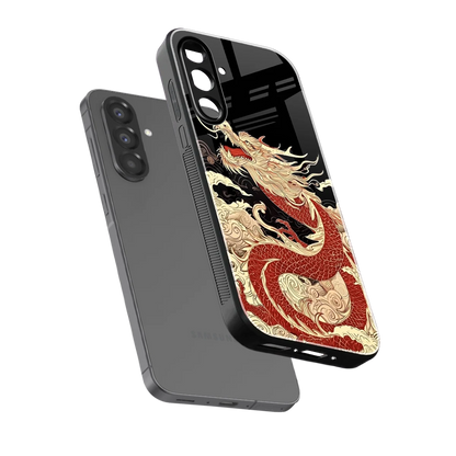 Dragon Spirit sleek samsung galaxy a37 5g cover with tempered glass back and TPU edges