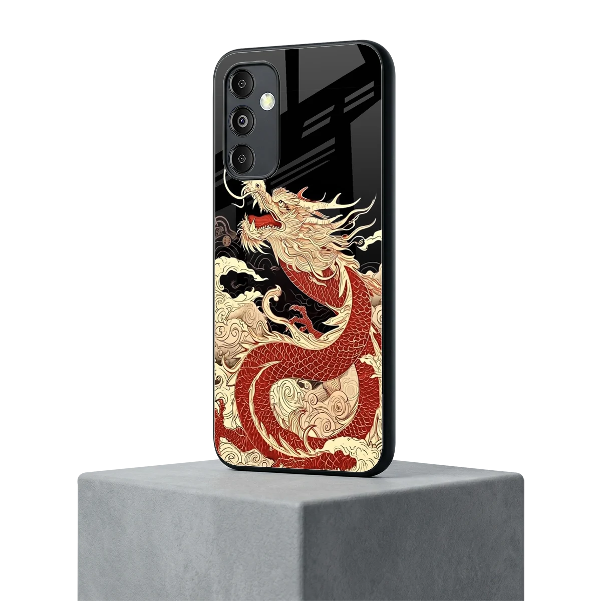 Dragon Spirit samsung galaxy m14 5g mobile cover | shockproof glass phone case