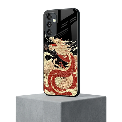 Dragon Spirit samsung galaxy m14 5g mobile cover | shockproof glass phone case