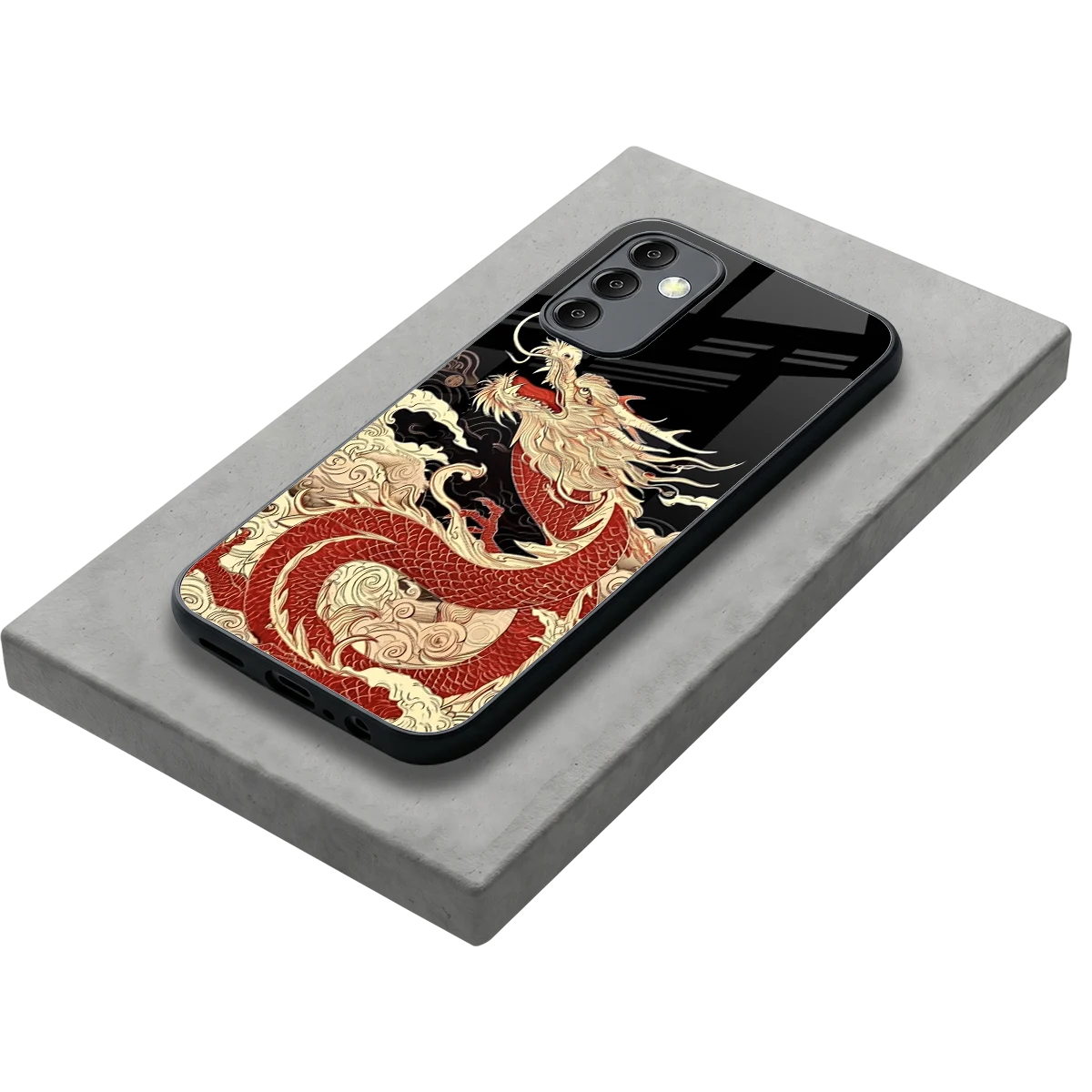 Dragon Spirit stylish phone case for samsung galaxy m14 5g | glossy glass and slim fit