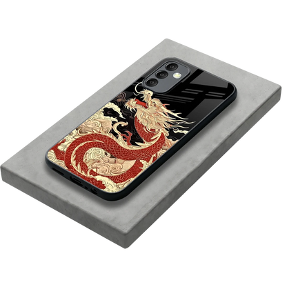 Dragon Spirit stylish phone case for samsung galaxy m14 5g | glossy glass and slim fit