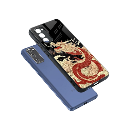 Dragon Spirit sleek samsung galaxy s20 fe cover with tempered glass back and TPU edges