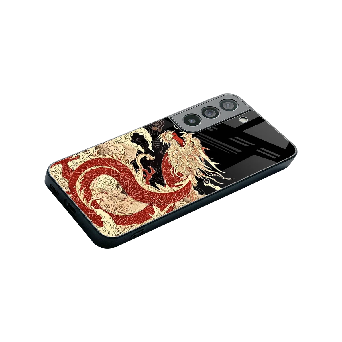 Dragon Spirit stylish phone case for samsung galaxy s22 | glossy glass and slim fit