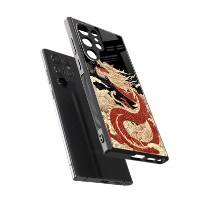 Dragon Spirit sleek samsung galaxy s23 ultra cover with tempered glass back and TPU edges