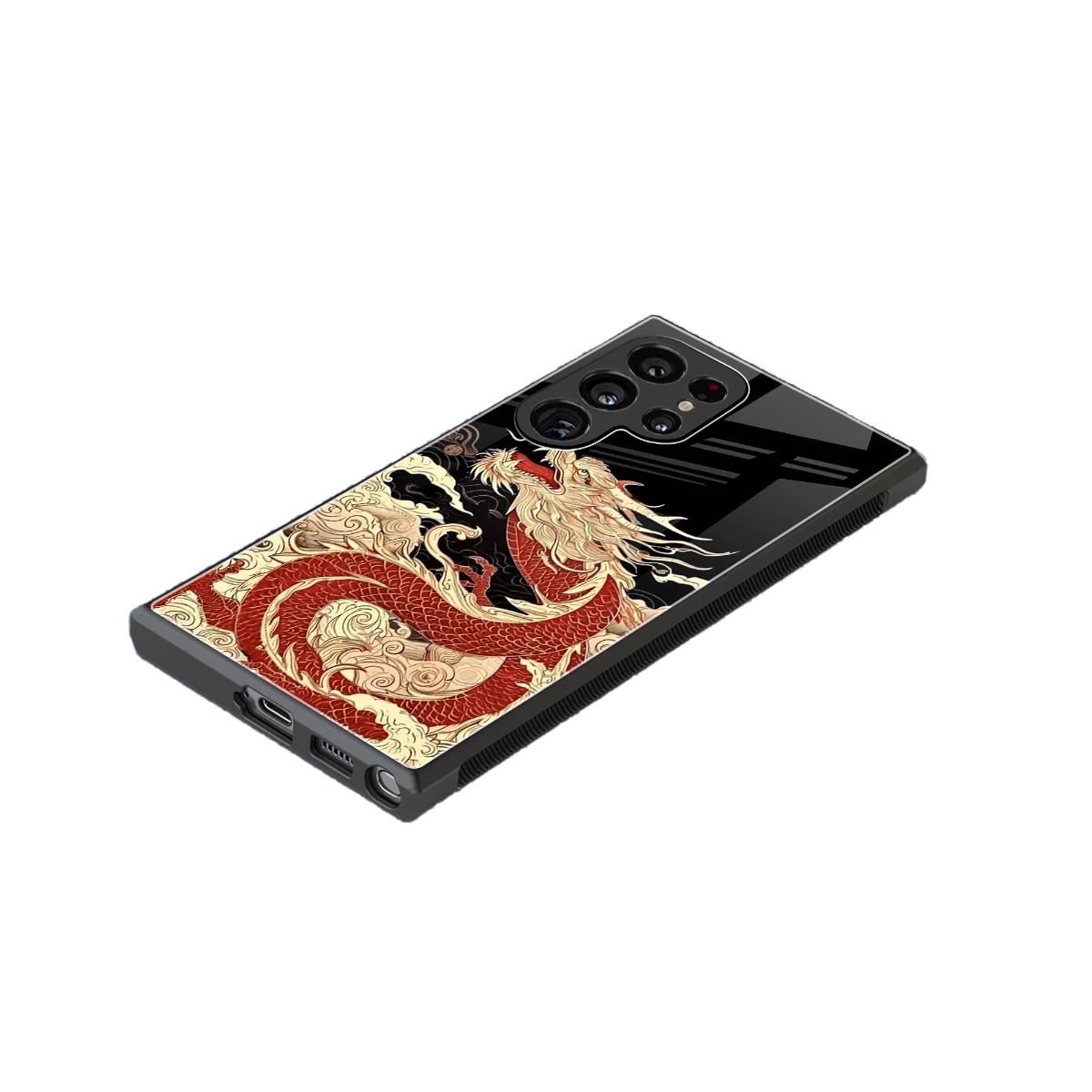 Dragon Spirit stylish phone case for samsung galaxy s24 ultra | glossy glass and slim fit