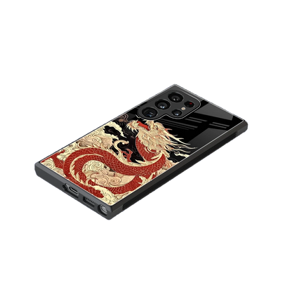 Dragon Spirit stylish phone case for samsung galaxy s24 ultra | glossy glass and slim fit