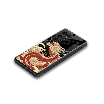 Dragon Spirit stylish phone case for samsung galaxy s25 ultra | glossy glass and slim fit