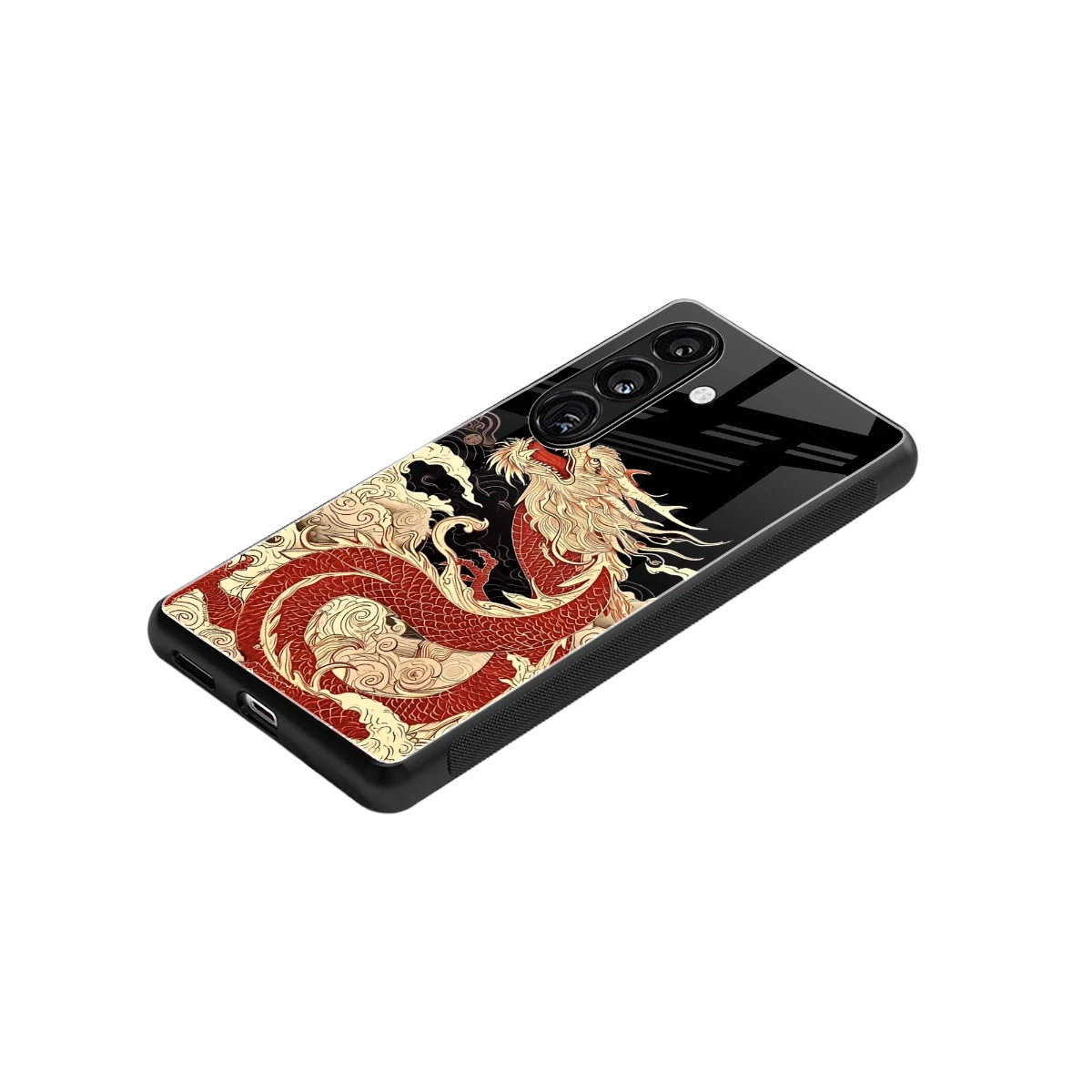 Dragon Spirit stylish phone case for samsung galaxy s25 | glossy glass and slim fit