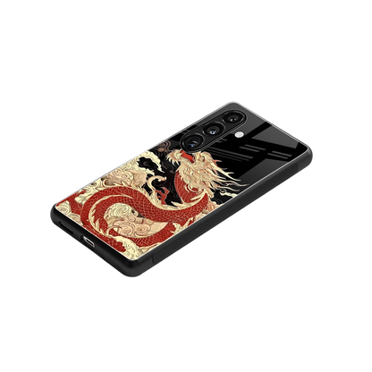 Dragon Spirit stylish phone case for samsung galaxy s26 | glossy glass and slim fit