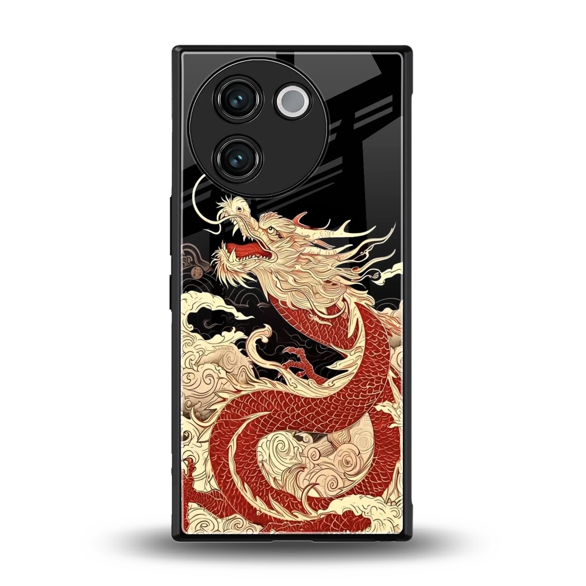 Dragon Spirit back phone cover | glass case for vivo v30e