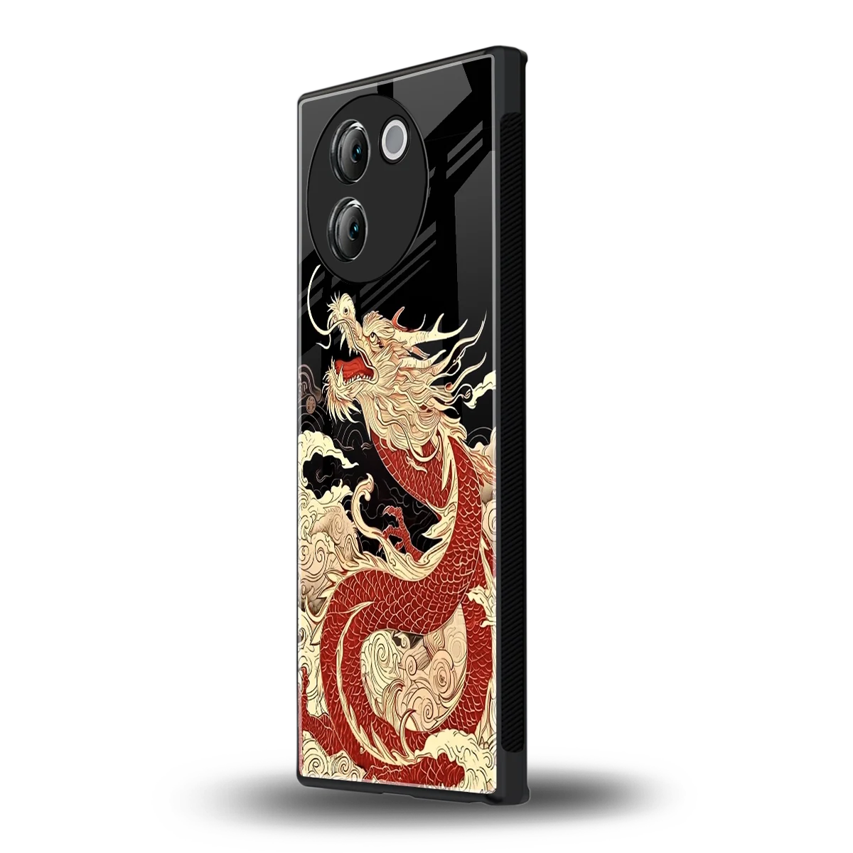 Dragon Spirit vivo v30e mobile cover | shockproof glass phone case