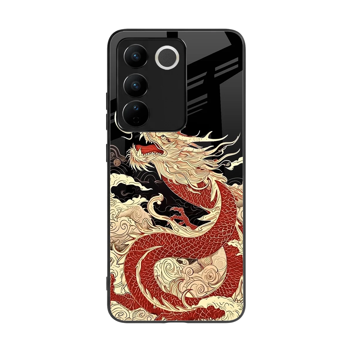 Dragon Spirit back phone cover | glass case for vivo v27 5g
