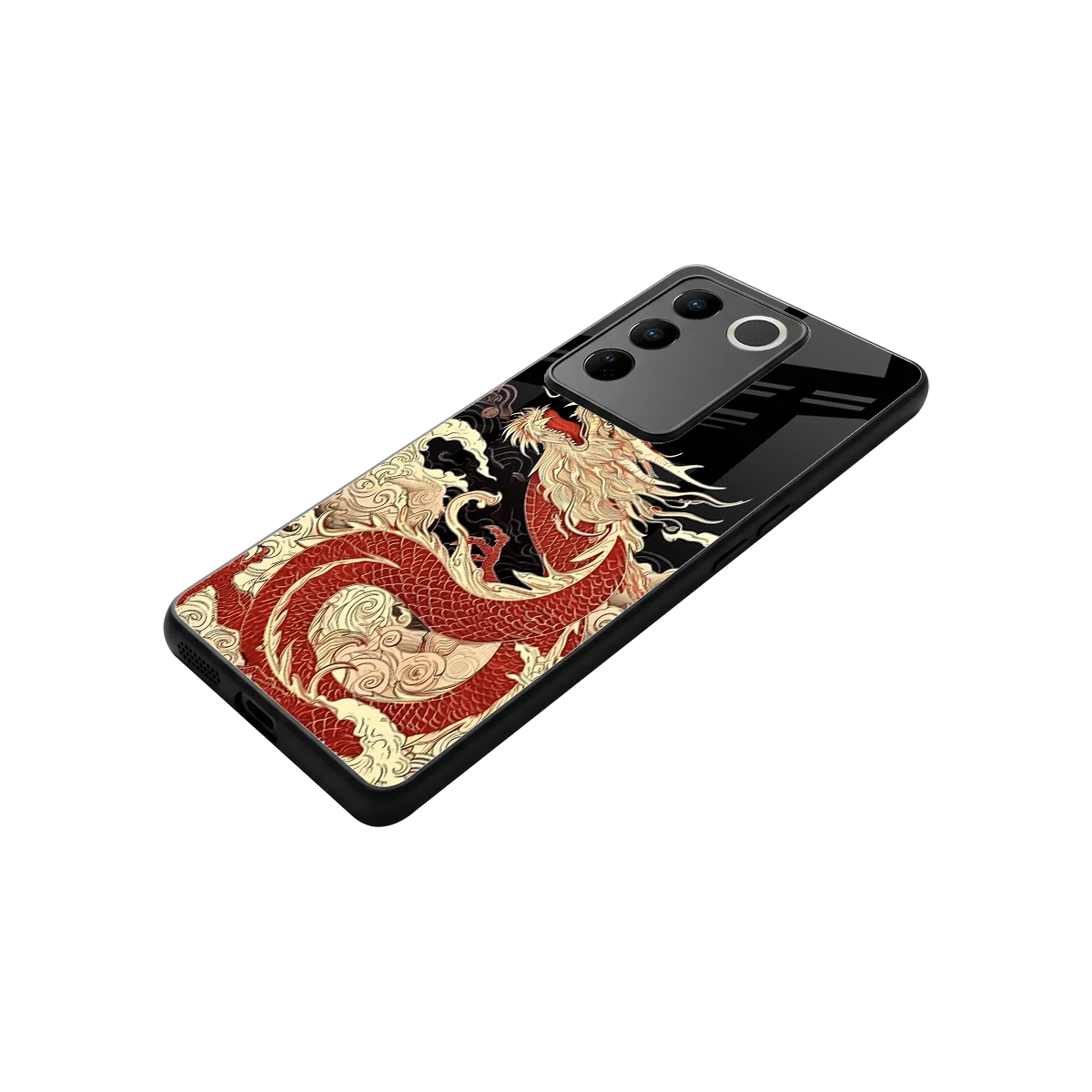 Dragon Spirit stylish phone case for vivo v27 5g | glossy glass and slim fit