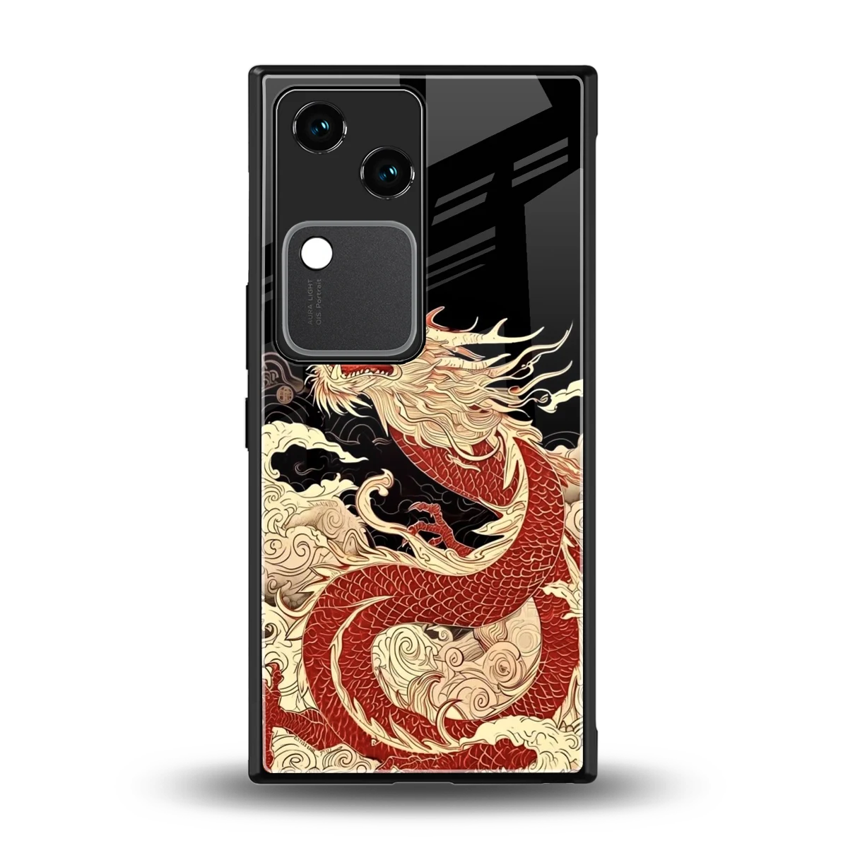 Dragon Spirit back phone cover | glass case for vivo v30