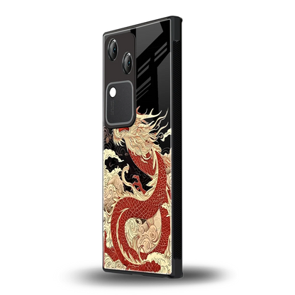 Dragon Spirit vivo v30 mobile cover | shockproof glass phone case