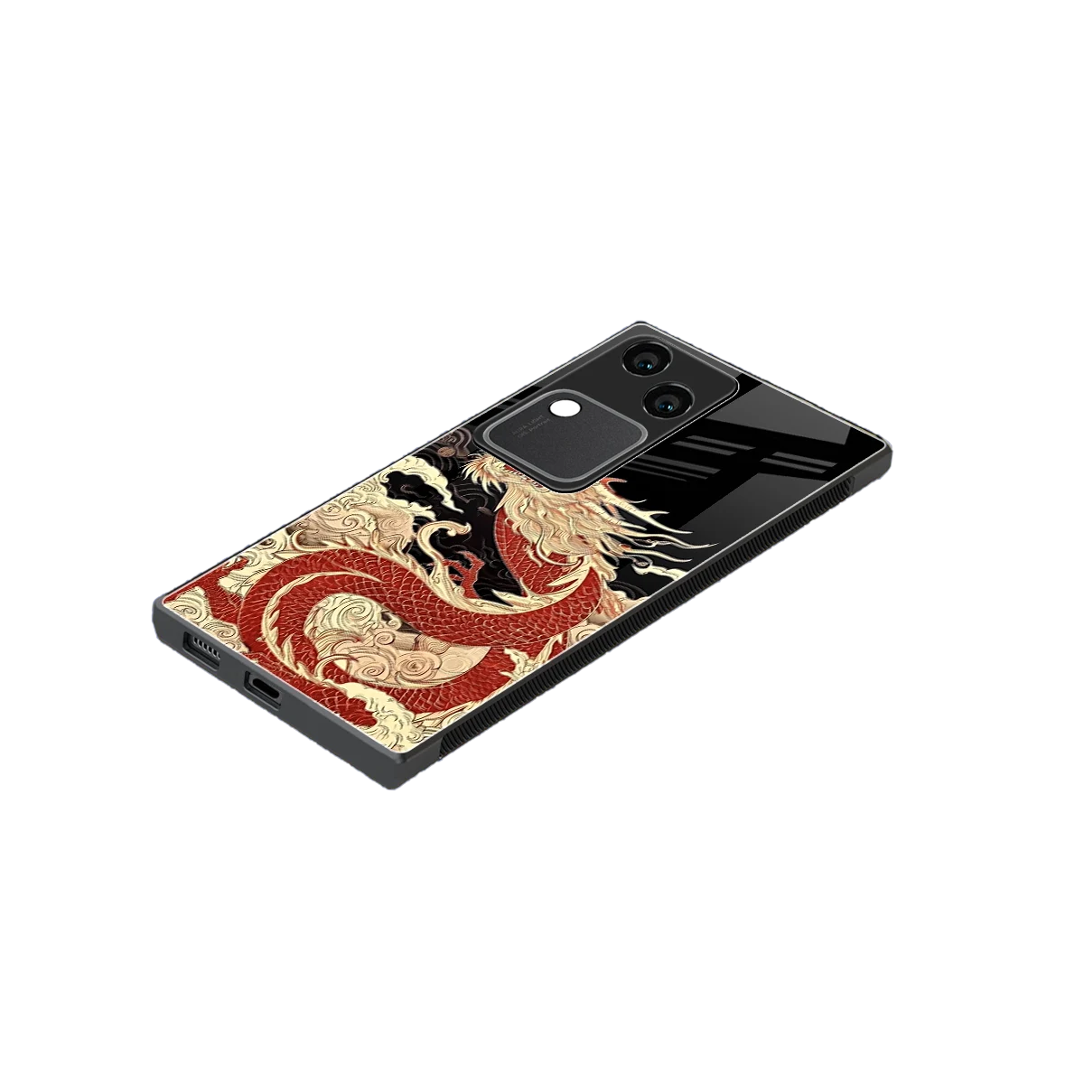 Dragon Spirit stylish phone case for vivo v30 | glossy glass and slim fit