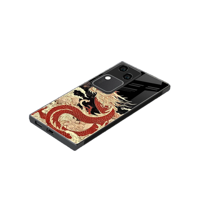 Dragon Spirit stylish phone case for vivo v30 | glossy glass and slim fit