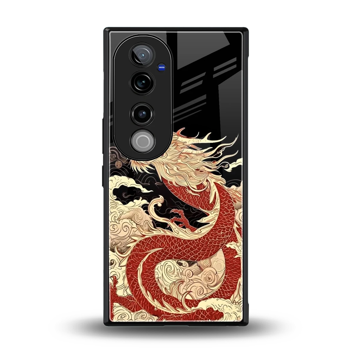 Dragon Spirit back phone cover | glass case for vivo v40 pro