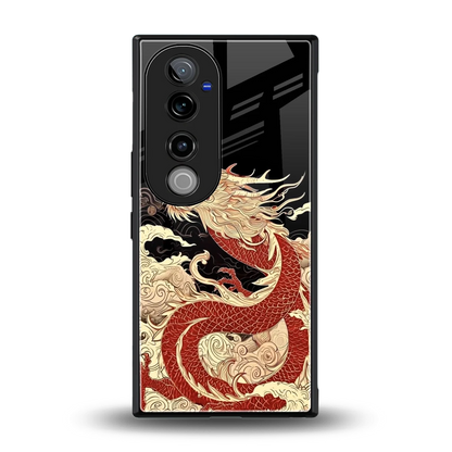 Dragon Spirit back phone cover | glass case for vivo v40 pro