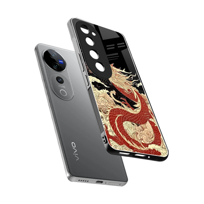 Dragon Spirit sleek vivo v40 pro cover with tempered glass back and TPU edges
