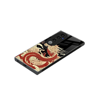 Dragon Spirit stylish phone case for vivo v40 pro | glossy glass and slim fit