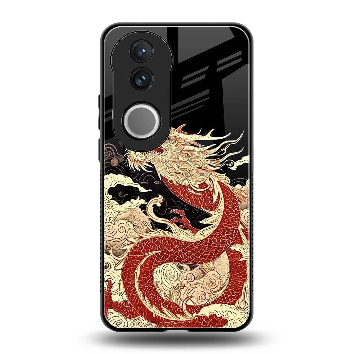 Dragon Spirit back phone cover | glass case for vivo v50