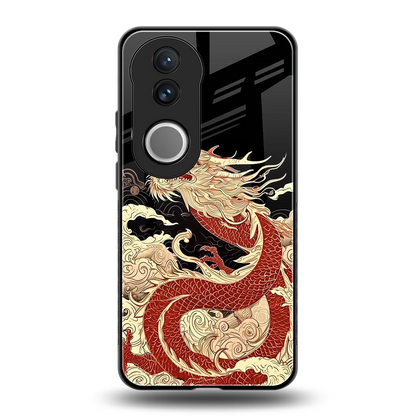 Dragon Spirit back phone cover | glass case for vivo v50