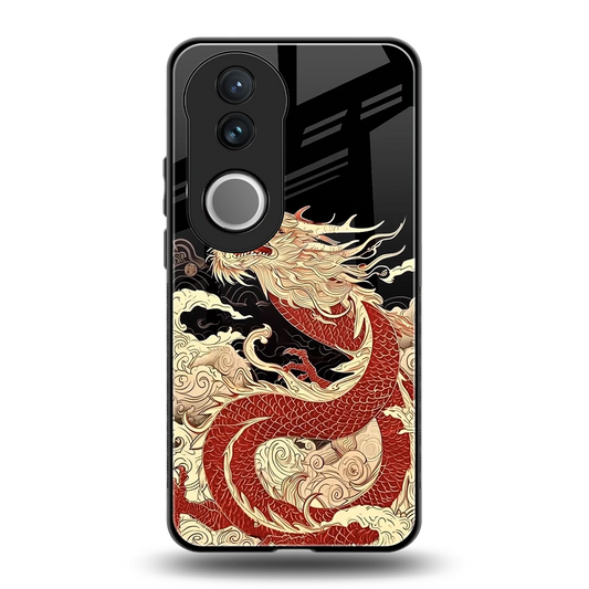 Dragon Spirit back phone cover | glass case for vivo v50