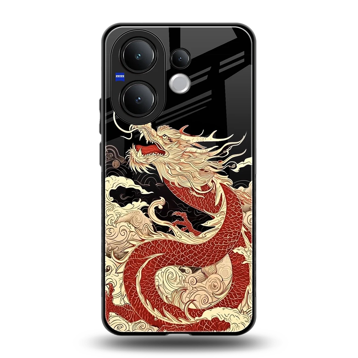 Dragon Spirit back phone cover | glass case for vivo v60