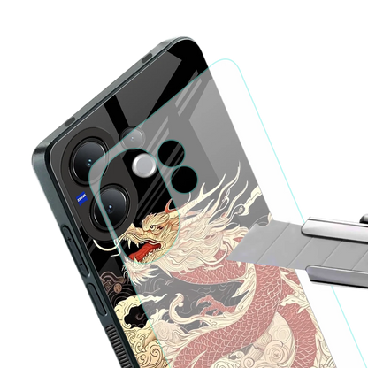 Dragon Spirit stylish phone case for vivo v60 | glossy glass and slim fit