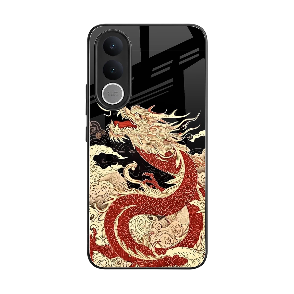 Dragon Spirit back phone cover | glass case for vivo v70 fe