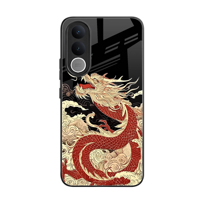 Dragon Spirit back phone cover | glass case for vivo v70 fe