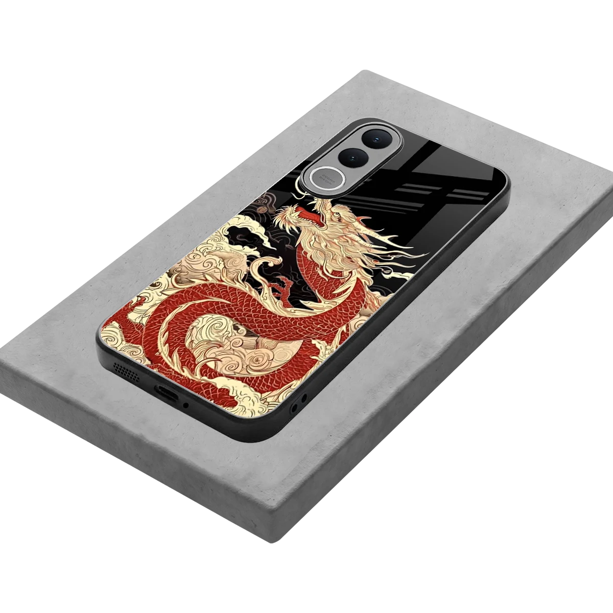 Dragon Spirit stylish phone case for vivo v70 fe | glossy glass and slim fit