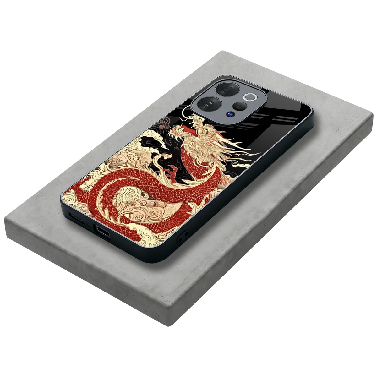 Dragon Spirit stylish phone case for vivo v70 elite | glossy glass and slim fit
