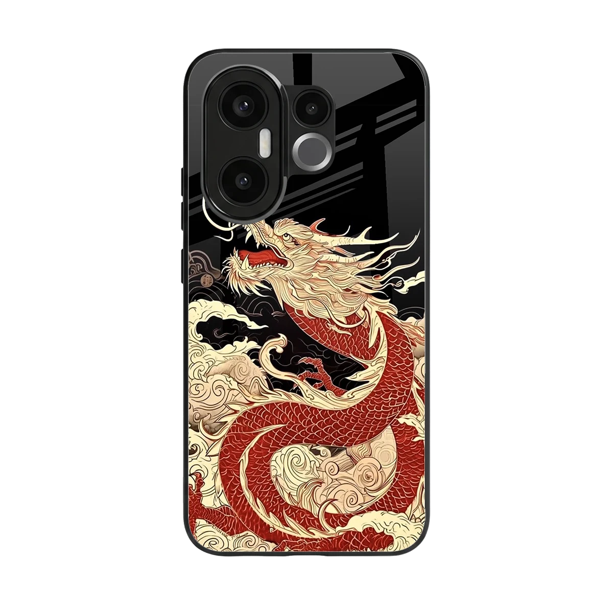 Dragon Spirit back phone cover | glass case for vivo x200 fe
