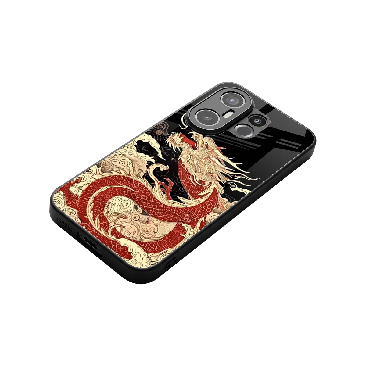 Dragon Spirit stylish phone case for vivo x200 fe | glossy glass and slim fit