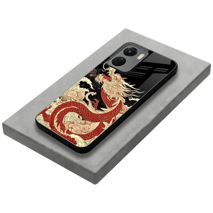 Dragon Spirit stylish phone case for vivo y16 | glossy glass and slim fit