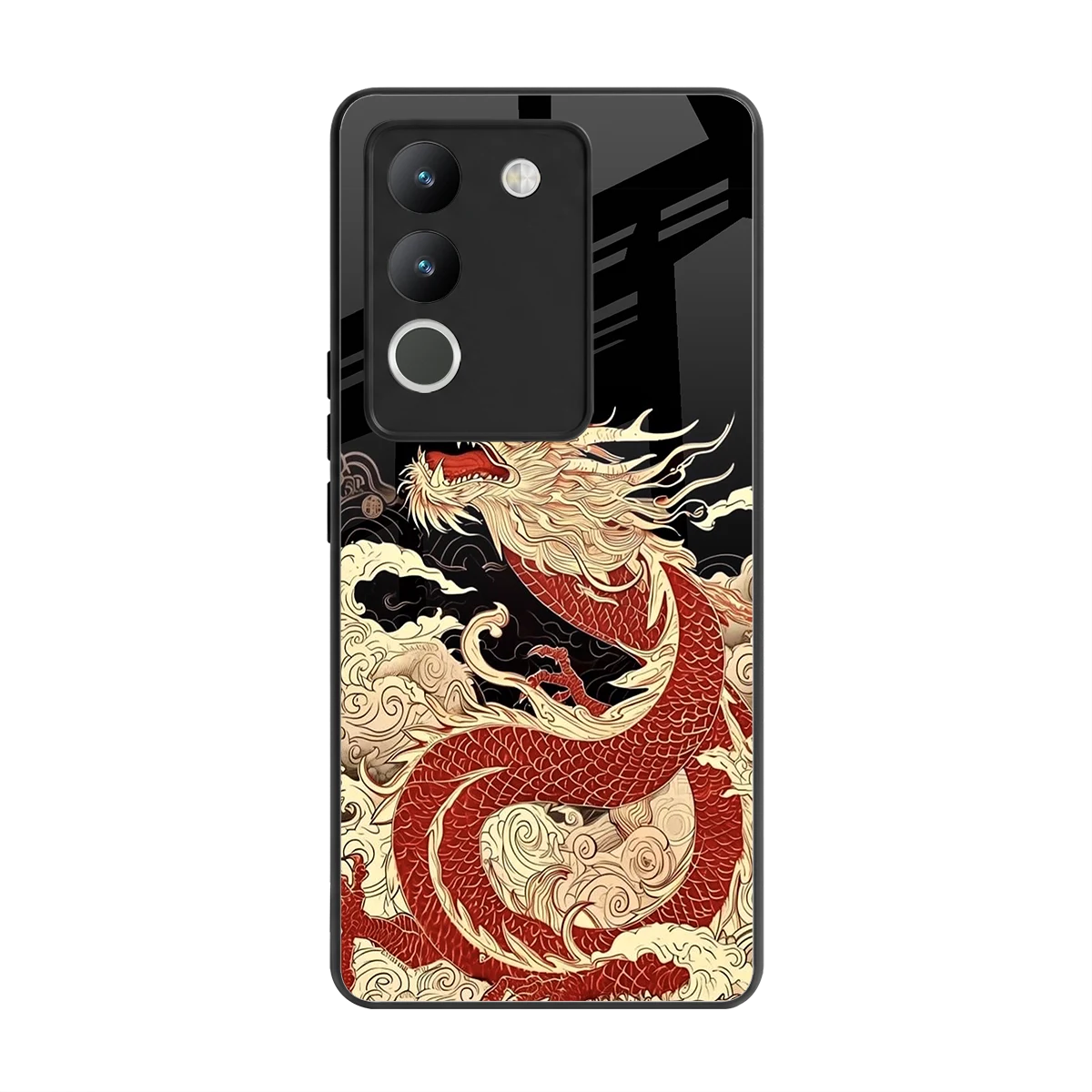 Dragon Spirit back phone cover | glass case for vivo y200 5g