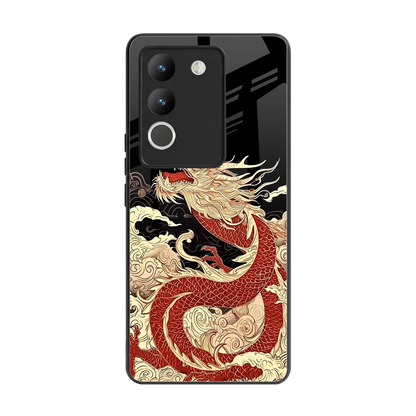 Dragon Spirit back phone cover | glass case for vivo y200 5g