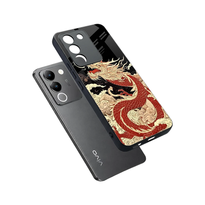Dragon Spirit sleek vivo y200 5g cover with tempered glass back and TPU edges