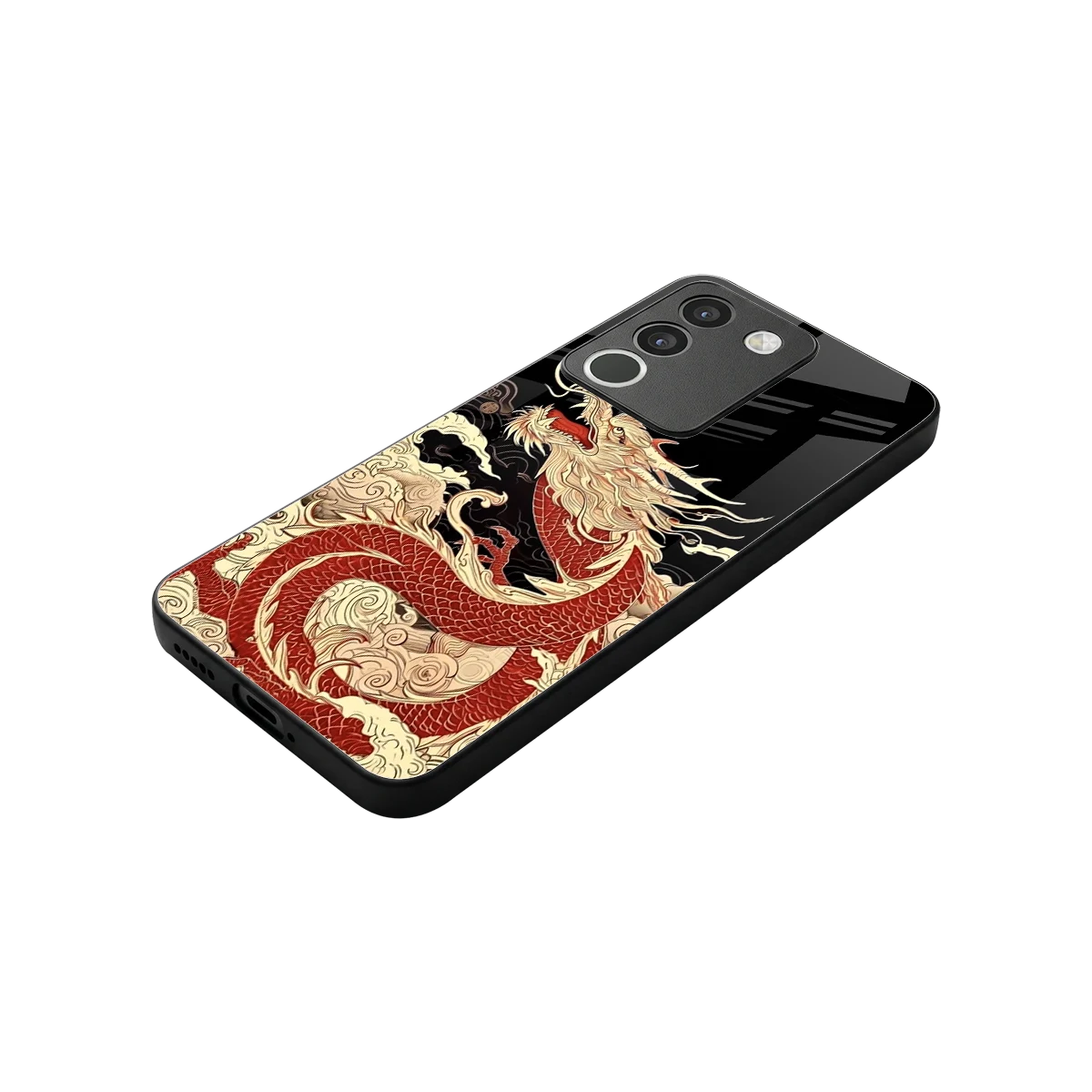 Dragon Spirit stylish phone case for vivo y200 5g | glossy glass and slim fit