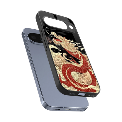 Dragon Spirit sleek google pixel 10 cover with tempered glass back and TPU edges