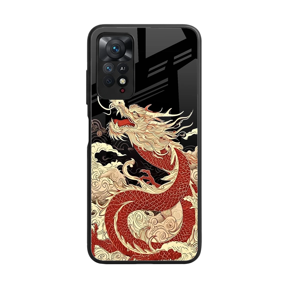 Dragon Spirit back phone cover | glass case for redmi note 11 pro