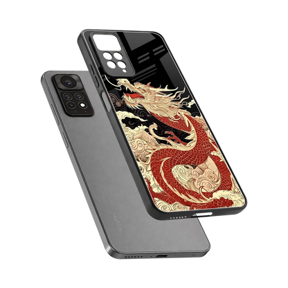 Dragon Spirit sleek redmi note 11 pro cover with tempered glass back and TPU edges